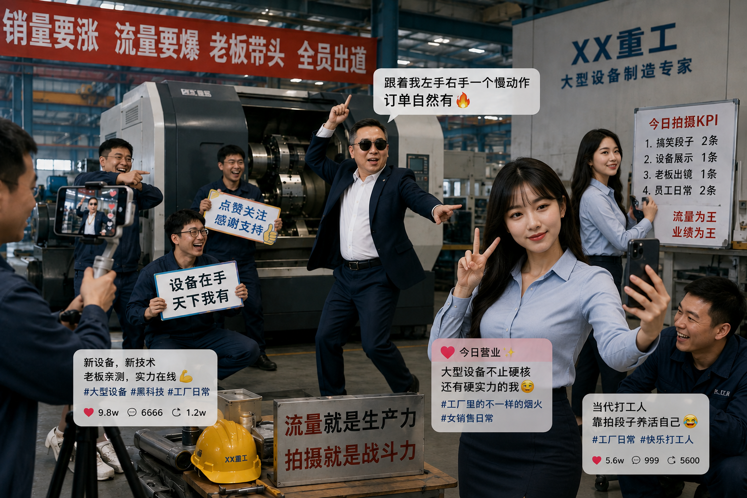 工程设备做短视频，别把搞流量当成做营销插图